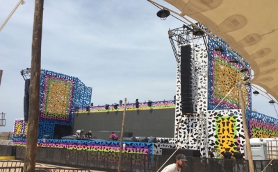 As&iacute; se prepara el escenario para el Movistar Punta Del Este Summer Festival 2018.