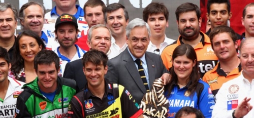 Presidente Pi&ntilde;era lanz&oacute; el Rally Dakar 2013 en La Moneda