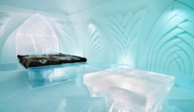 Una suite de hielo para dormir en temperaturas bajo cero