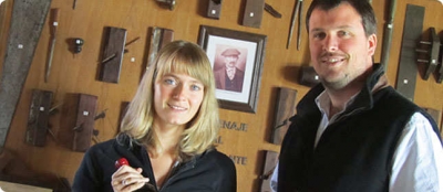  Anja Cheriakova junto a Nicol&aacute;s Bonino en Establecimiento Juanic&oacute;.