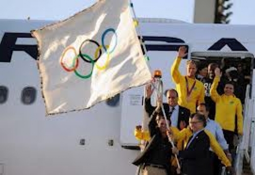 Air France traslad&oacute; la bandera ol&iacute;mpica a R&iacute;o de Janeiro
