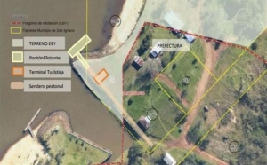 Los planos del proyectado muelle de San Ignacio. 