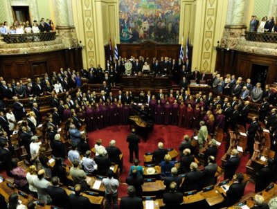 Cambio de mando y todo lo que dijo V&aacute;zquez por Cadena Nacional