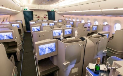 Interior del avi&oacute;n que quiere eliminar el jet lag