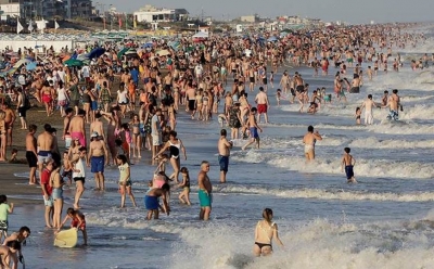 Todos se animaron al mar el viernes por la tarde.