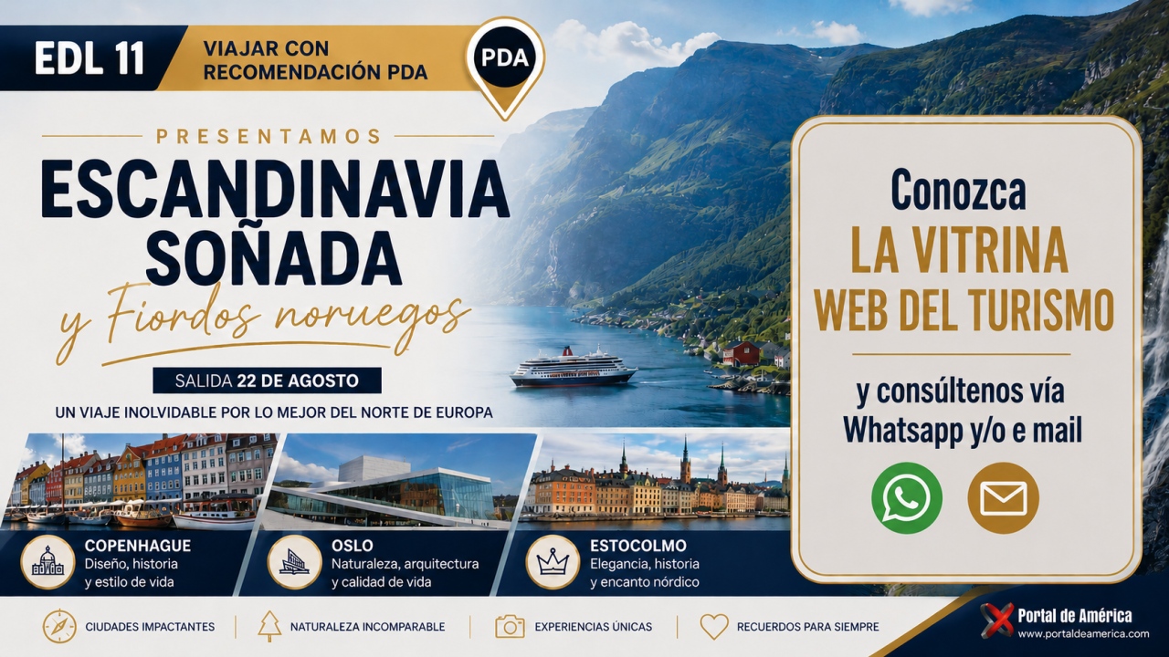Viajar con "Recomendaci&oacute;n PDA" y el apoyo de la VITRINA WEB DEL TURISMO a Escandinavia