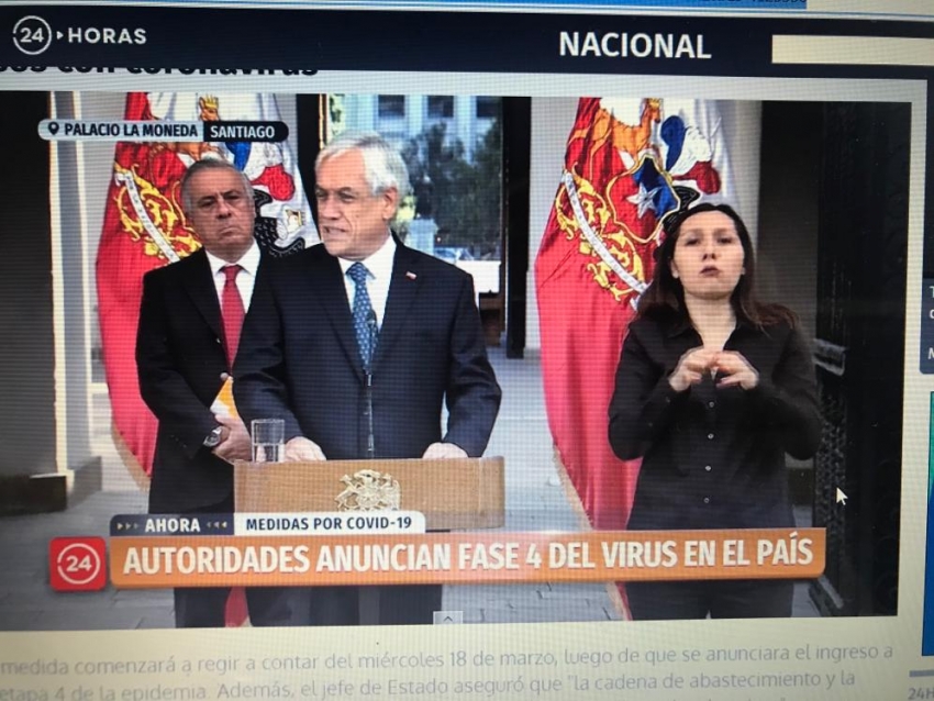 Pi&ntilde;era cierra fronteras de Chile tras confirmaci&oacute;n de 155 casos con coronavirus