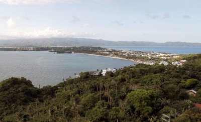 Panorámica de la isla filipina de Boracay tomada el 26 de abril de 2018.