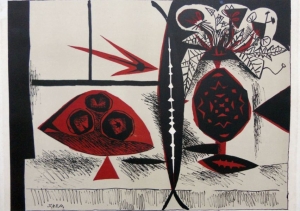 Acervo del MNAV - Obra: Ramo y compotera - Pablo Picasso. 