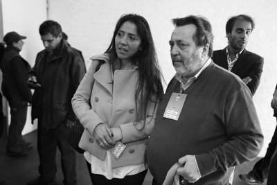 Sabrina Acevedo y César Iroldi en primera  línea, detrás, Nicolás de los Santos. Los tres incansables protagonistas de la historia de Alas Uruguay hasta el presente.