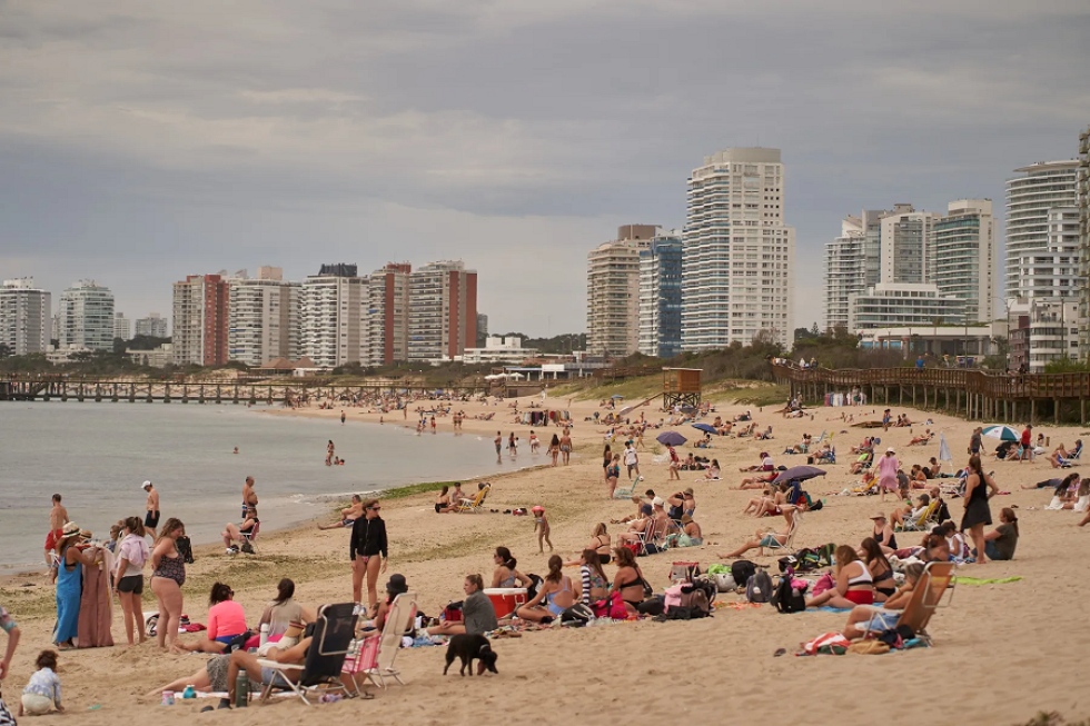 Playa Mansa en Punta del Este, Uruguay.