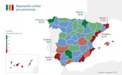 La Coruña, Córdoba y Navarra, mejor reputación online de España