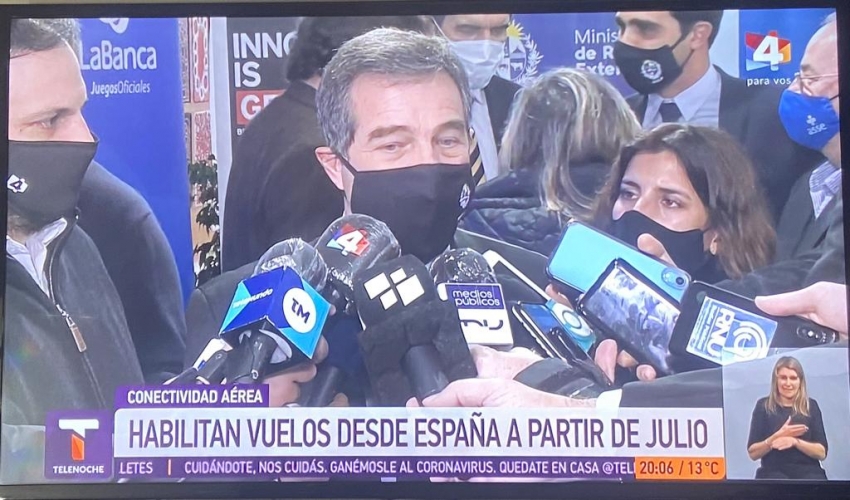 Cancillería uruguaya preautoriza a Iberia a operar desde Madrid a partir del 5 de julio
