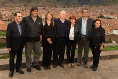 Los asistentes a la reunión en Cuzco.