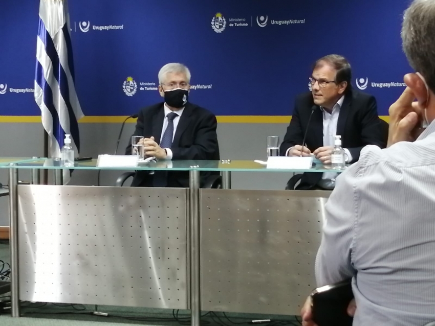 Ministro de Turismo Tabar&eacute; Viera, Intendente de Rivera Richard Sander