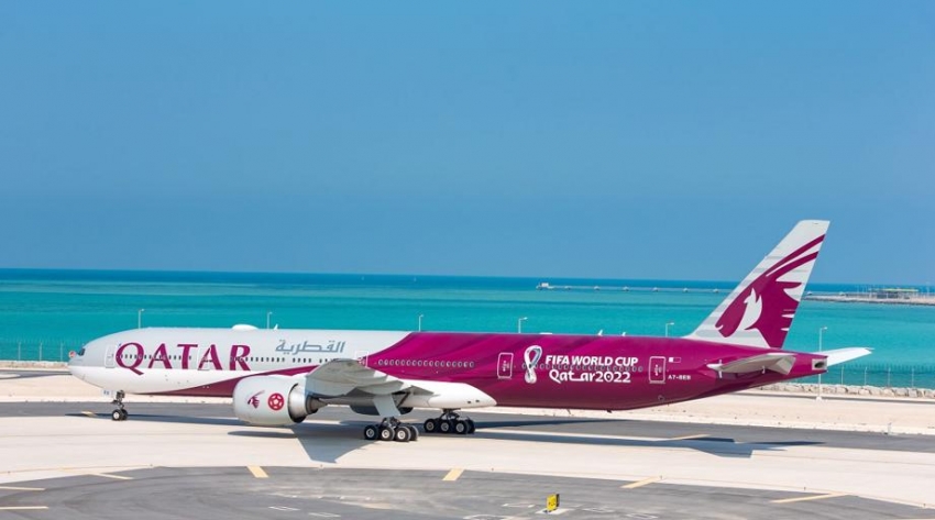 Qatar Airways personaliza un primer avi&oacute;n de la Copa Mundial FIFA Qatar