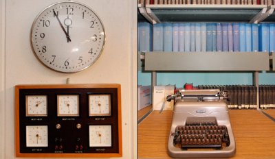 En el centro de mando de la instalaci&oacute;n subterr&aacute;nea, las agujas del reloj marcan las 12 menos cinco, la hora que simbolizaba la gravedad de la situaci&oacute;n durante la Guerra Fr&iacute;a.