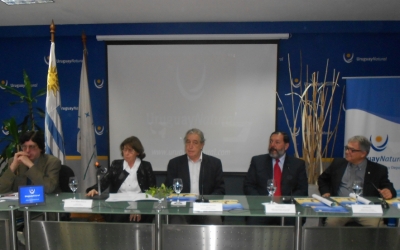 Jorge Jellinek, Director art&iacute;stico de Piri&aacute;polis de Pel&iacute;cula; Ren&eacute;e M&eacute;ndez Requena, Directora del Argentino Hotel; Eduardo Le&oacute;n Duter, Asesor del Ministerio de Turismo; Jorge C&eacute;spedes, Director General de Cultura de la Intendencia Departamental de Maldonado; Luis Borsari, Director de Turismo de la Intendencia Departamental de Maldonado.