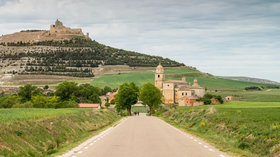 Camino de Santiago a su paso por Castrojeriz Burgos.