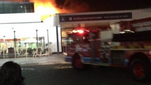 Principio de incendio en el Aeropuerto Internacional de Ezeiza