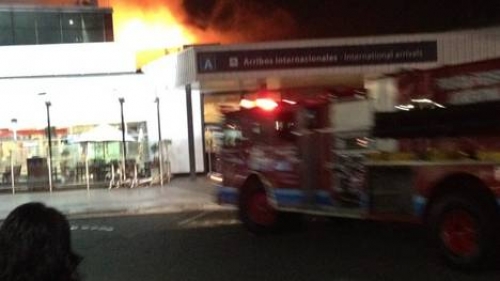 Principio de incendio en el Aeropuerto Internacional de Ezeiza