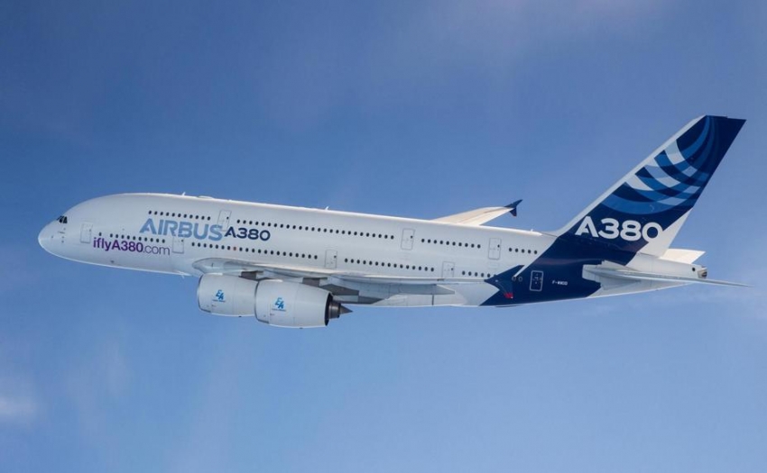 Airbus vuela por primera vez un A380 propulsado con combustible de aviaci&oacute;n 100% sostenible