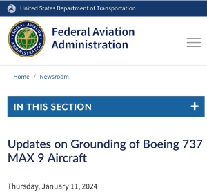 FAA afirma que la seguridad de los pasajeros y no la velocidad determinará cuando volverán a volar los MAX 9