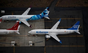 Un avi&oacute;n de Air Europa en el Aeropuerto Internacional del Condado de Grant, en Moses Lake, Washington, EEUU.