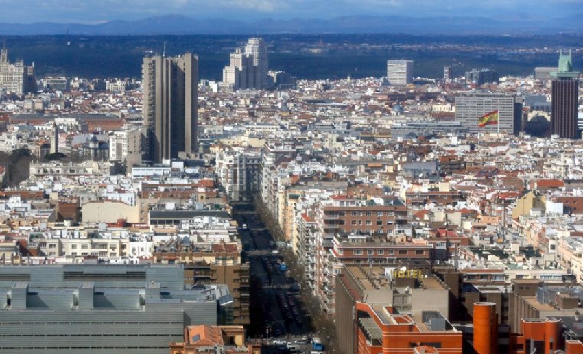 Vista de Madrid desde el edificio de 'Torrespa&ntilde;a'. 