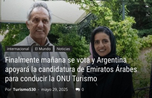 "Creo que dado que todo se ha reducido a compra de voluntades, la candidata de Emiratos es la que tiene m&aacute;s opciones"...
