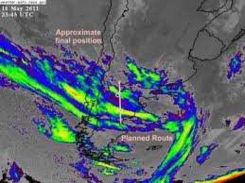 Mapa meteorol&oacute;gico de la zona a la hora del accidente