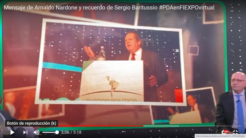Mensaje de Arnaldo Nardone y recuerdo de Sergio Baritussio #PDAenFIEXPOvirtual