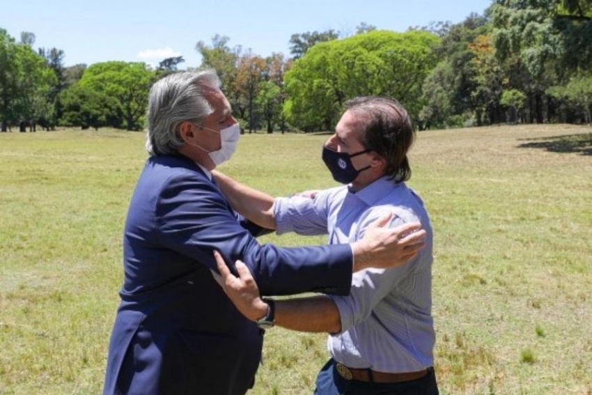 El Presidente mantuvo un almuerzo de trabajo con su par uruguayo, Luis Lacalle Pou, en la residencia presidencial de Parque Anchorena
