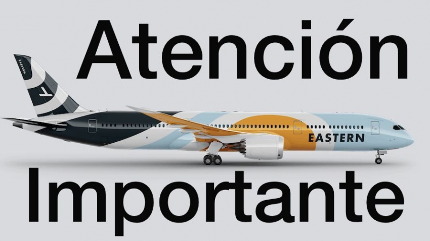 Eastern Airlines informa cambio de operativa desde el 14/10/21 al 30/11/21