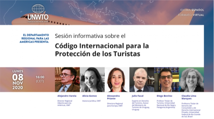Julio Facal en la sesi&oacute;n informativa sobre el C&oacute;digo Internacional para la Protecci&oacute;n de los Turistas de la OMT