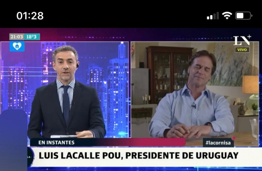 Entrevista a Luis Lacalle Pou en La Cornisa, por Luis Majul y equipo