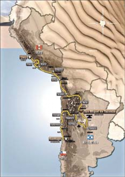 El Dakar est&aacute; bien c&oacute;modo en Sudam&eacute;rica