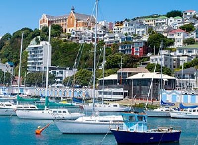 Vista del paisaje en Wellington, capital de Nueva Zelanda foto 